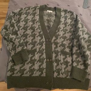 Madewell pullover herringbone pattern cardigan